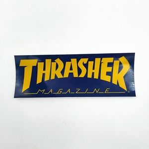 Thrasher Magazine Sticker Vintage 1990's Yellow Blue Skateboard Decal Sticker